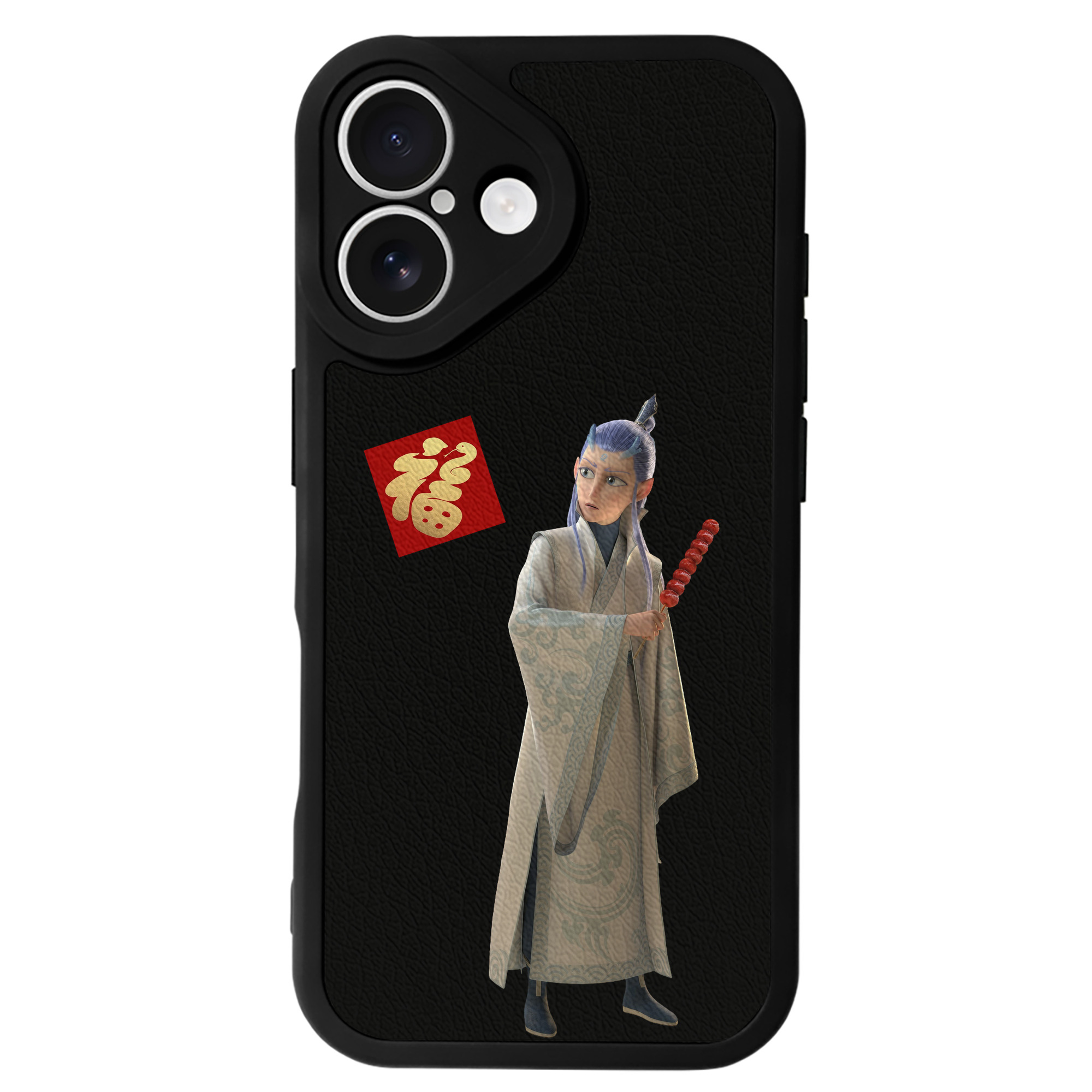 （画像用） Ne Zha 2 ナタ 魔童の大暴れ 【iPhone 16シリーズ対応】シリコンスマホケース（レザー調） 材質：シリコン